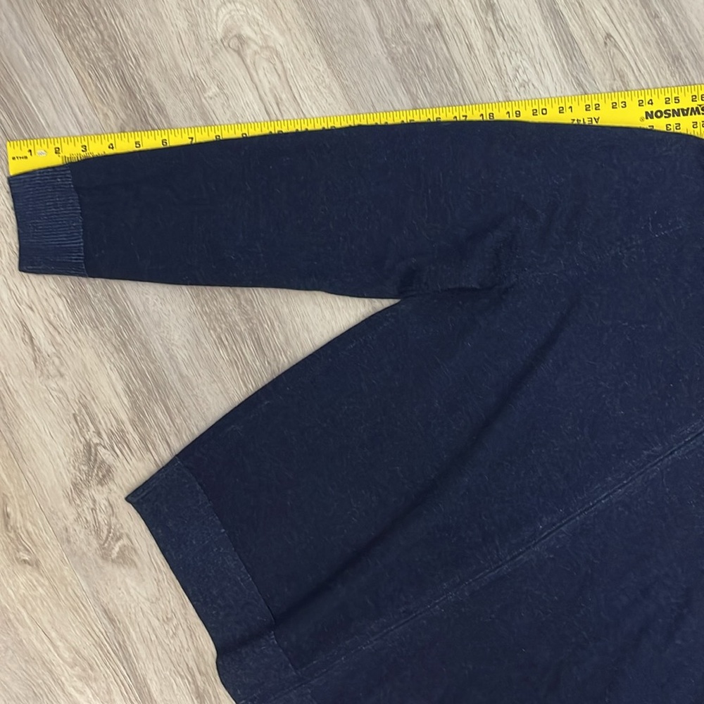 Brooks Brothers Navy 100% Extra Fine Merino Wool Zip Front Men's Cardigan Large - Picture 11 of 12